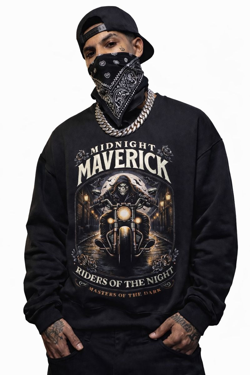 Midnight Maverick Graphic Fleece Sweatshirt