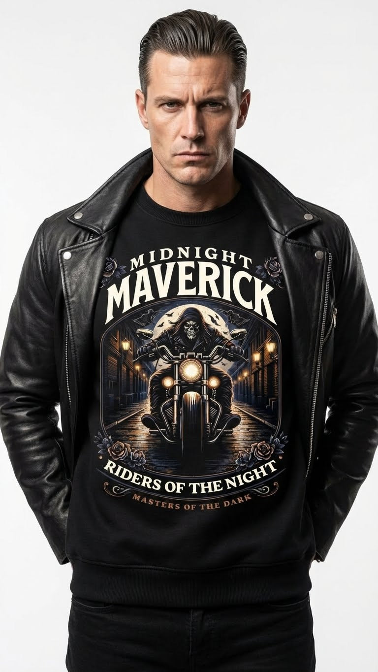 Midnight Maverick Graphic Fleece Sweatshirt