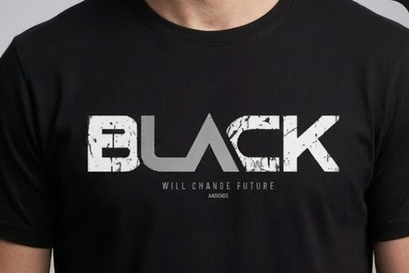 Cotton Graphic Printed Regular Fit Round Neck Half Sleeve T-Shirt, Black, Streetwear