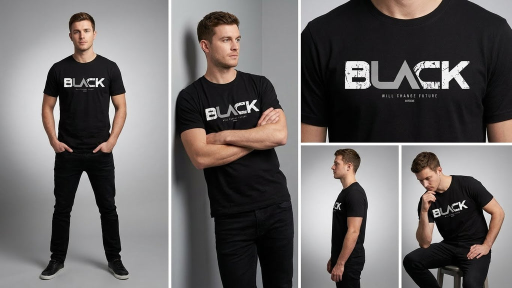 Cotton Graphic Printed Regular Fit Round Neck Half Sleeve T-Shirt, Black, Streetwear