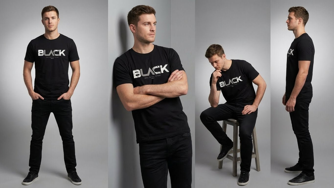 Cotton Graphic Printed Regular Fit Round Neck Half Sleeve T-Shirt, Black, Streetwear