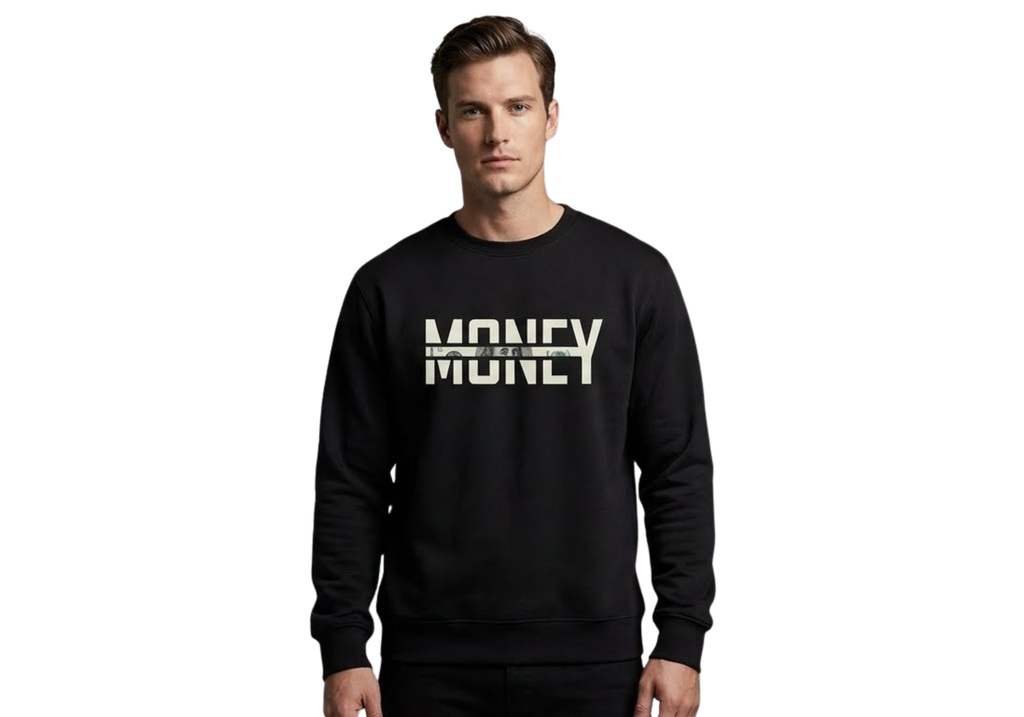 Black Sweatshirt, Round Neck, Long Sleeve