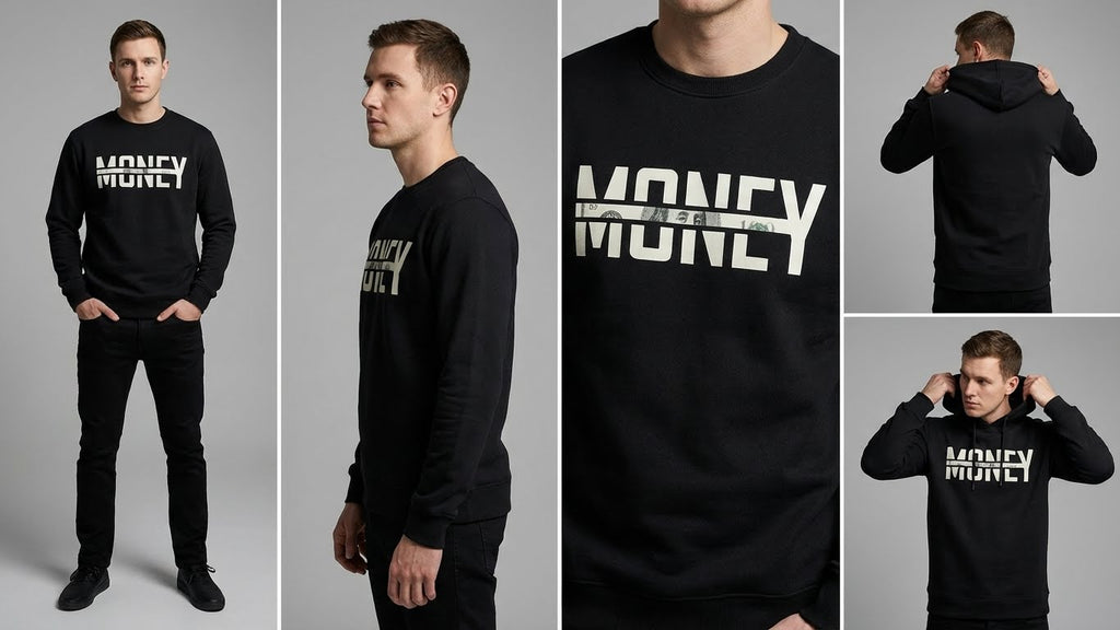 Black Sweatshirt, Round Neck, Long Sleeve